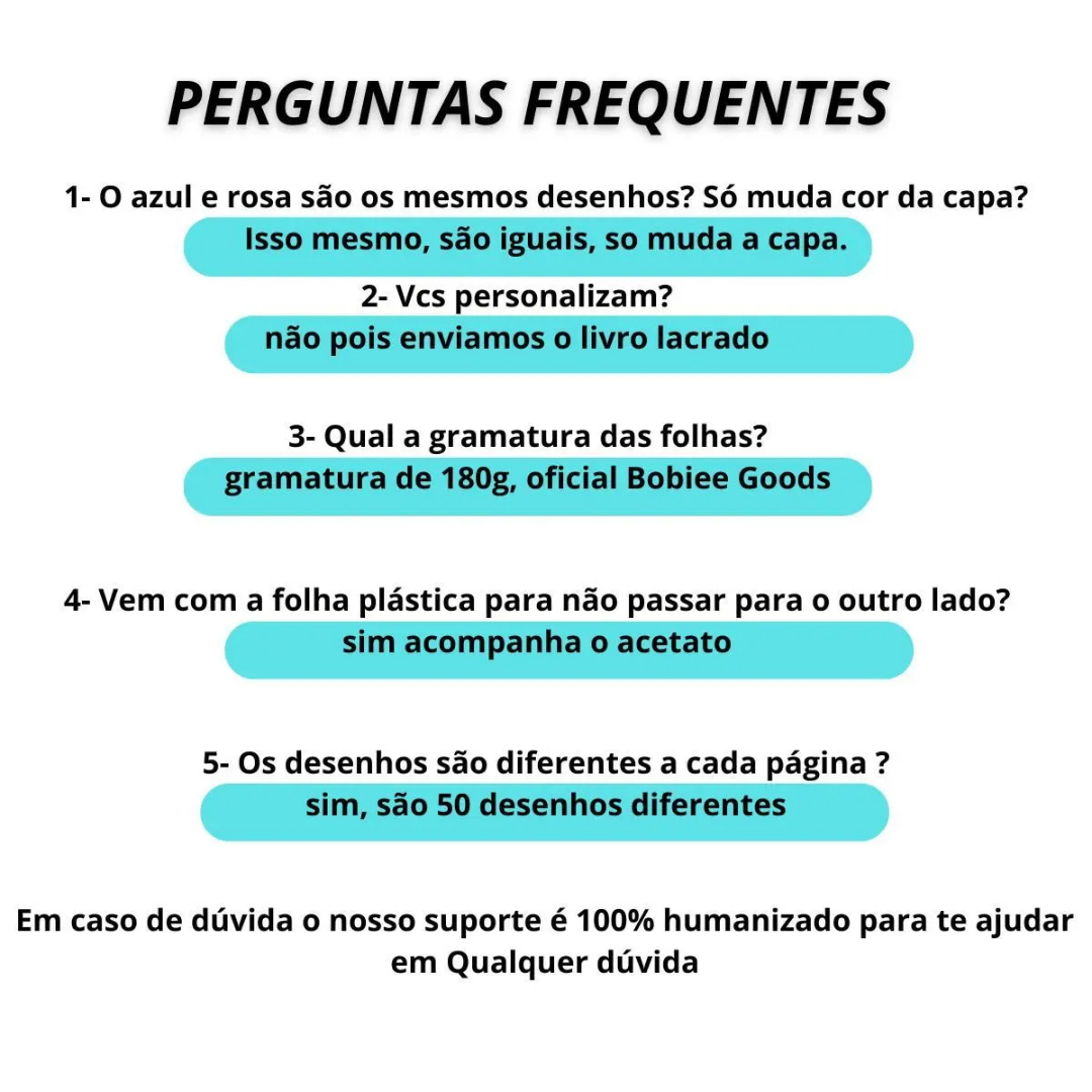 Kit Livros (50 Paginas) + Canetinhas Bobbie Goods™