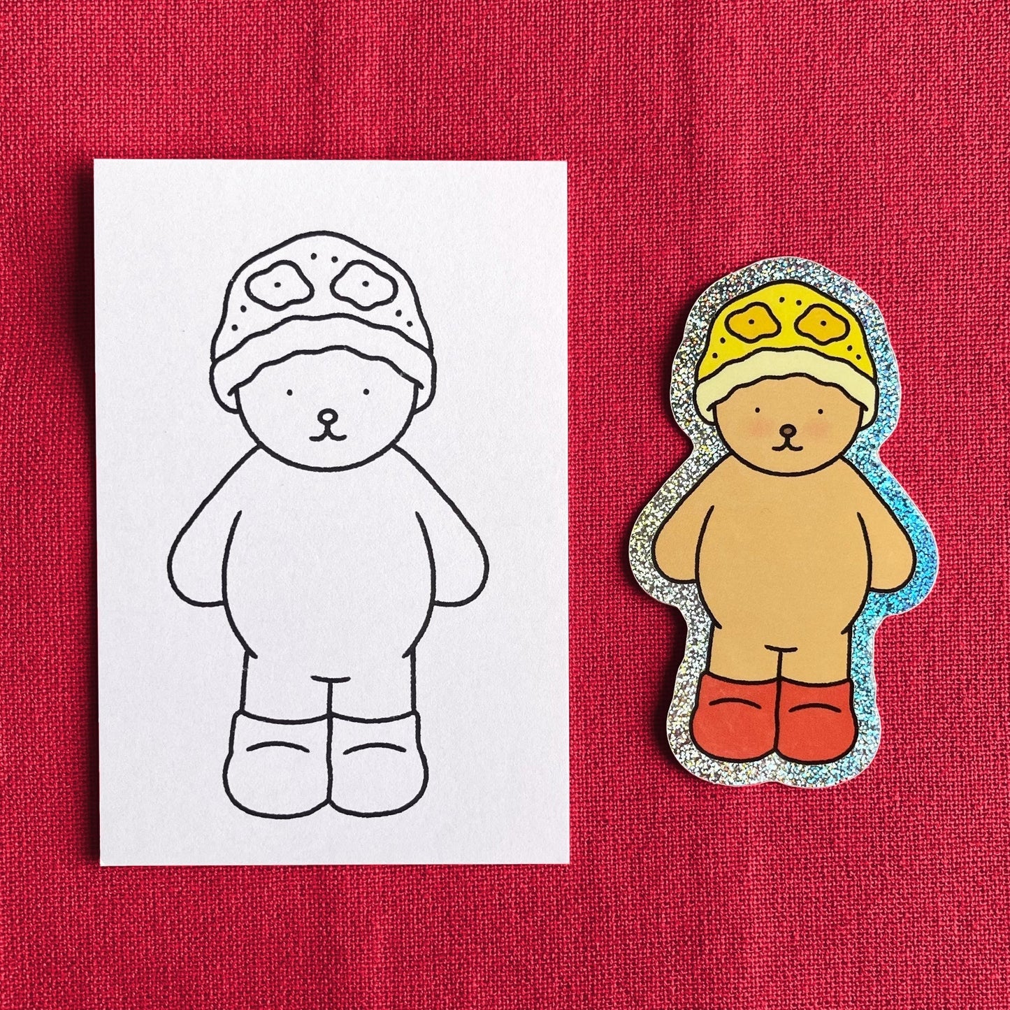 Sticker Glitter Bobbie + Cartão Informativo