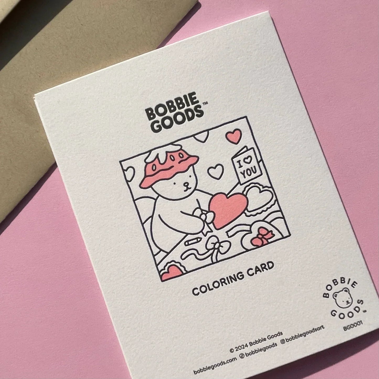 Cartão para Colorir "Eu Te Amo!"