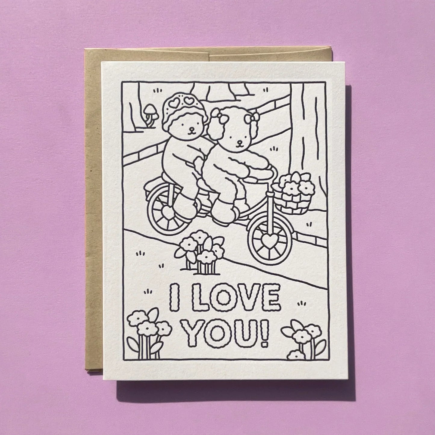 Cartão para Colorir "Eu Te Amo!"