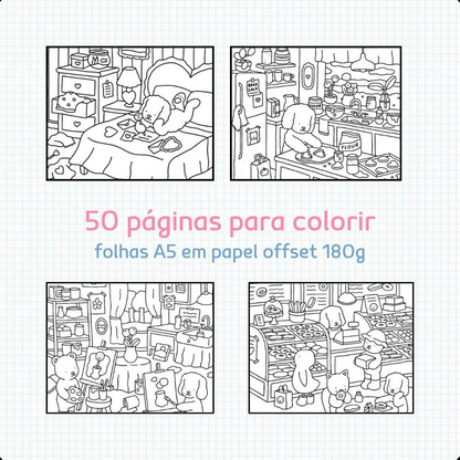 Kit Livros (50 Paginas) + Canetinhas Bobbie Goods™