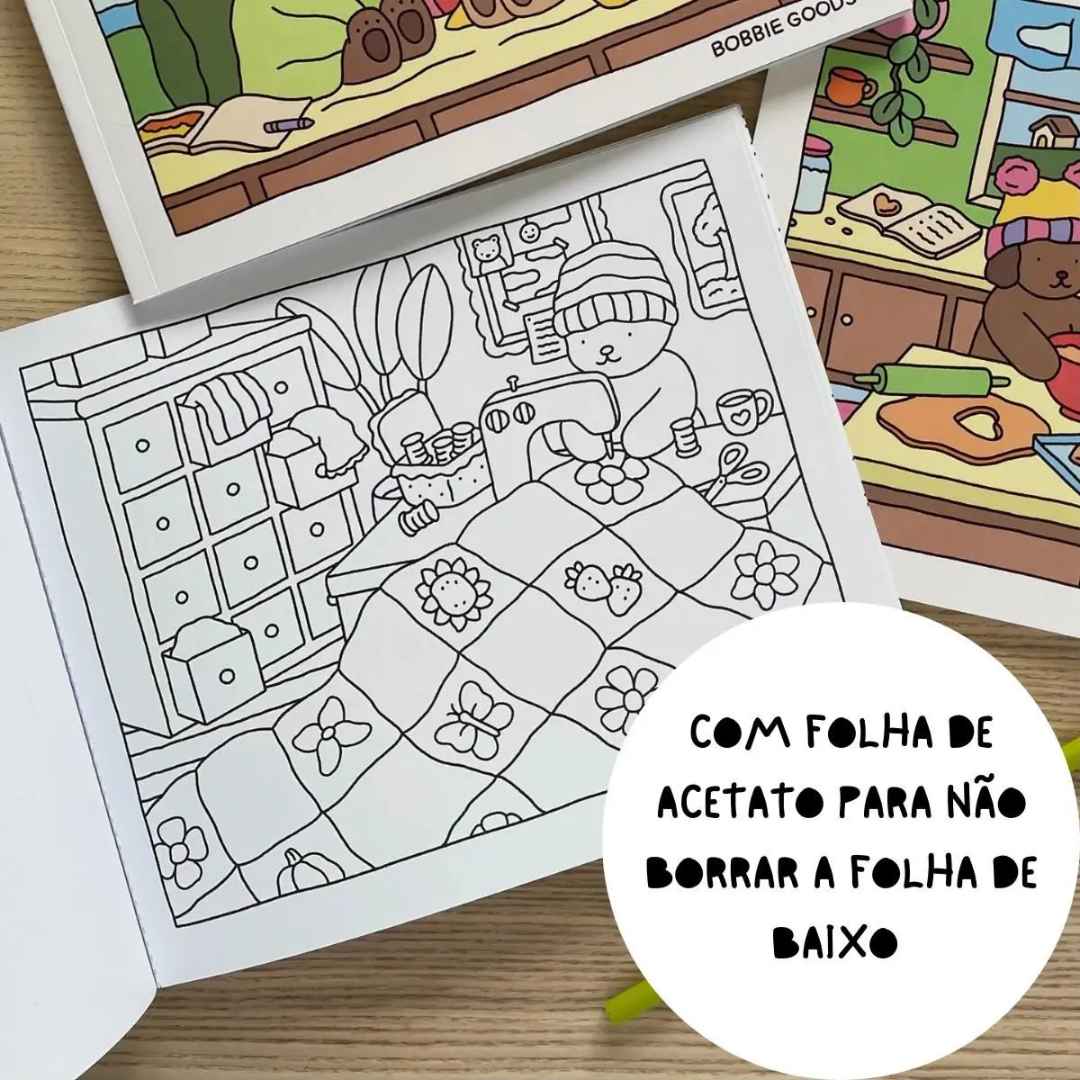 Kit Livros (50 Paginas) + Canetinhas Bobbie Goods™