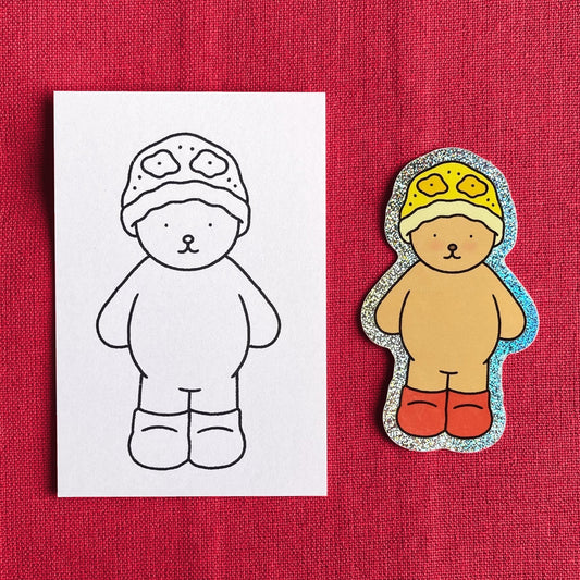 Sticker Glitter Bobbie + Cartão Informativo