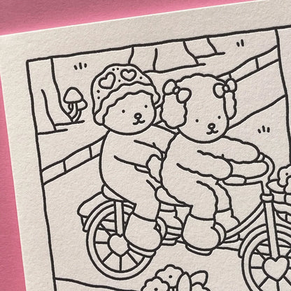 Cartão para Colorir "Eu Te Amo!"